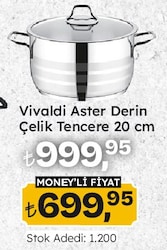 Vivaldi Aster 20 cm Derin Çelik Tencere