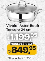 Vivaldi Aster Basık Tencere 24 cm