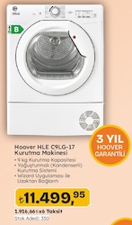 Hoover HLE C9LG-17 9 kg Çamaşır Kurutma Makinesi