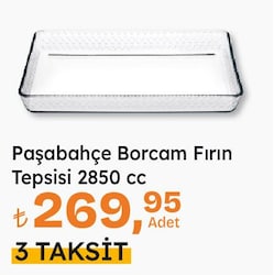 Paşabahçe 59984 2850 cc 37x24 cm Dikdörtgen Borcam
