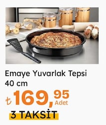 Emaye Yuvarlak Tepsi 40 cm 