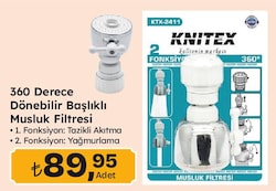 360 Derece Dönebilir Başlıklı Musluk Filtresi