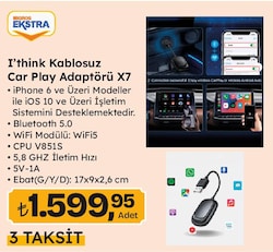 i'think Kablosuz Car Play Adaptörü X7
