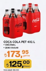 Coca Cola 1 lt 4'lü
