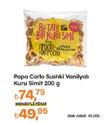 Papa Carlo Sushki Vanilyalı Kuru Simit 200 G