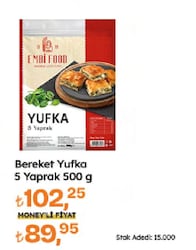 Bereket 5 Yaprak 500 gr Yufka