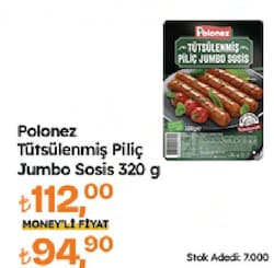 Polonez Tütsülenmiş Piliç Jumbo Sosis 320 gr