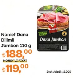 Namet Dilimli Dana Jambon 110 gr