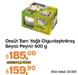 Onsüt Tam Yağlı Olgunlaştırılmış Beyaz Peynir 600 gr