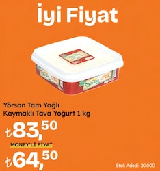 Yörsan Kaymaklı Tava Yoğurt 1000 G