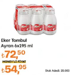 Eker 195 ml 6'lı Tombul Ayran