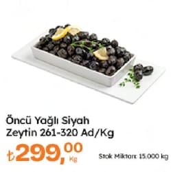 Öncü (261-320) M-S Siyah Zeytin 1 kg