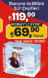 Danone Doğal Süt 6x180 ml