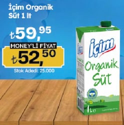 İçim Organik 1 lt Süt