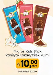 Migros Kids Stick Vanilya 70 ml