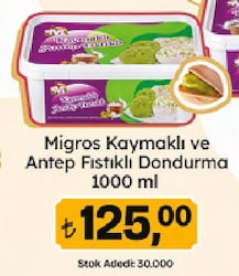 Migros Kaymaklı & Antep Fıstıklı Dondurma 1 lt