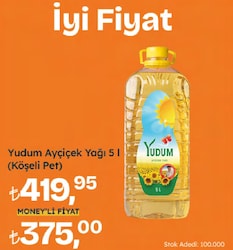 Yudum Ayçiçek Yağı 5 lt Pet