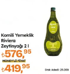 Komili Yemeklik Riviera Zeytinyağı 2 lt Pet