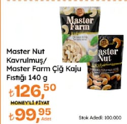 Master Nut 140 gr Kavrulmuş Tuzlu Kaju Fıstığı