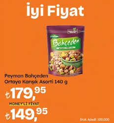 Peyman Bahçeden Ortaya Karışık Asorti Kuruyemiş 140 gr
