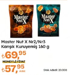 Master Nut X NR2 160 gr Karışık Kuruyemiş