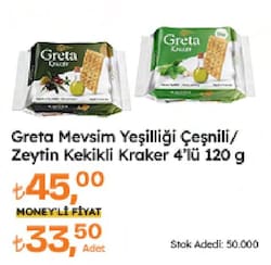 Greta Mevsim Yeşillikli Kraker 120 gr