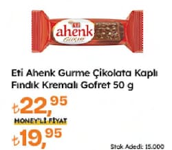 Eti Ahenk Gurme Çikolata Kaplı Fındık Kremalı Gofret 50 gr