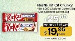 Nestle Kitkat Chunky Bol Sütlü Çikolatalı Gofret 38 gr