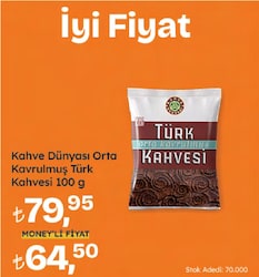Kahve Dünyası Orta Kavrulmuş Türk Kahvesi 100 gr