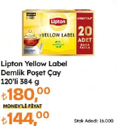 Lipton Yellow Label 120'li Demlik Poşet Çay