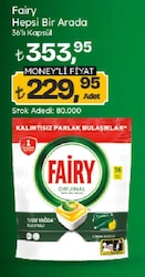 Fairy Hepsi Bir Arada Limon Bulaşık Makinesi Tableti 36'lı
