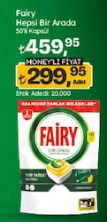 Fairy Hepsi Bir Arada Limon Bulaşık Makinesi Tableti 50'li