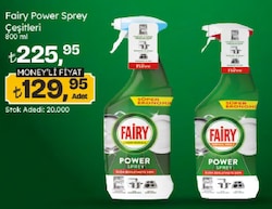 Fairy Power 3'ü 1 Arada Bulaşık ve Mutfak Temizleyici Sprey 800 ml