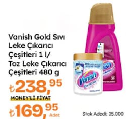 Vanish Kosla Multipower Gold Renkliler için Leke Çıkarıcı ve Deterjan Güçlendirici 1 lt