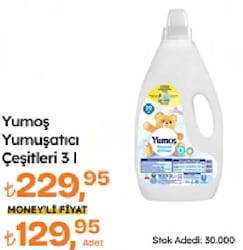 Yumoş Yumuşatıcı 30 Yıkama 3 lt