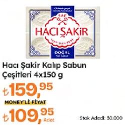 Hacı Şakir Doğal Saf 4x150 gr Kalıp Sabun