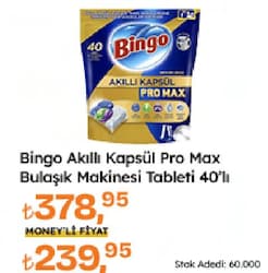 Bingo Akıllı Kapsül Pro Max Bulaşık Makinesi Tableti 40'lı