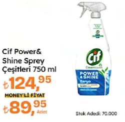 Cif Cleanboost Power & Shine Banyo Sprey Temizleyici 750 ml