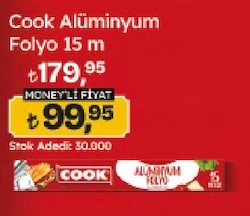Cook 30 cmx15 m Alüminyum Folyo