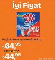 Porçöz Granül Lavabo Açıcı 2x50 gr
