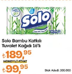 Solo Bambu Katkılı 16'lı Tuvalet Kağıdı