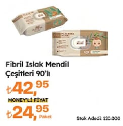 Fibril Sedir Ağacı Kokulu 90 Yaprak Islak Mendil