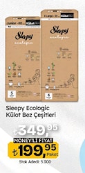 Sleepy Ecologic 5 Numara Junior 40'lı Bebek Bezi