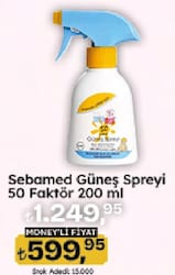Sebamed Sun Care Çok Yönlü Koruyucu 200 ml 50 Faktör Sprey Bebek Güneş Kremi