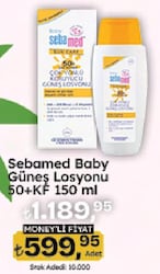 Sebamed Sun Care Çok Yönlü Koruyucu 150 ml 50 Faktör Bebek Güneş Losyonu