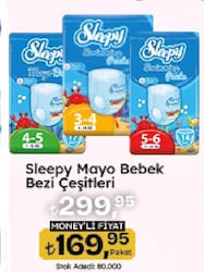 Sleepy 4-5 Beden Junior 7-18 kg 17'li Mayo Bez