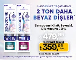 Sensodyne Klinik Beyazlık Güçlü Diş Minesi Florürlü Diş Macunu 75 ml