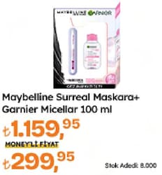 Maybelline Surreal Maskara+Garnier Micellar 100 ml 