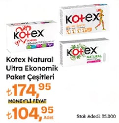 Kotex Natural Ultra Ekonomik Paket Çeşitleri 