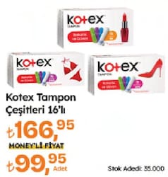 Kotex Normal 16'lı Tampon